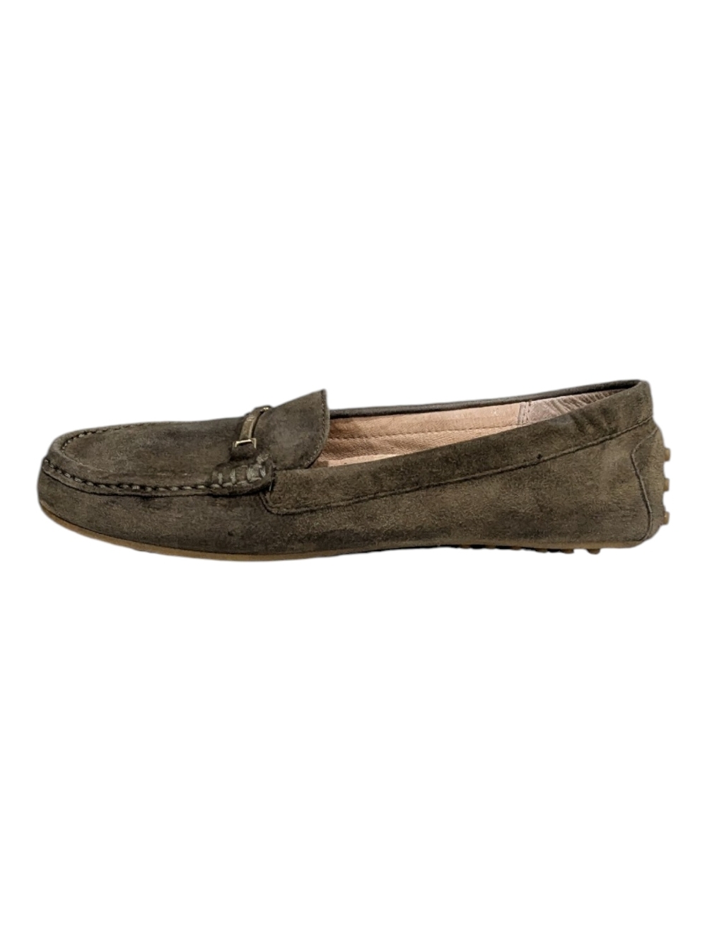 Lauren Ralph Lauren Olive Green Suede Leather Loafer Driving Moc Ladies Size 9B